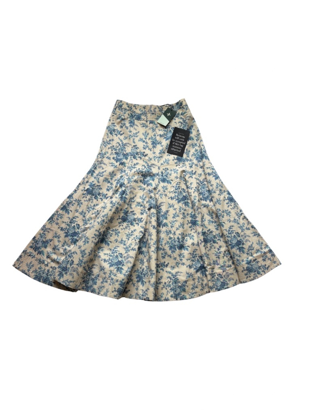 NWT Tuckernuck Forget Me Not Blue and Cream Floral Brynn Skirt